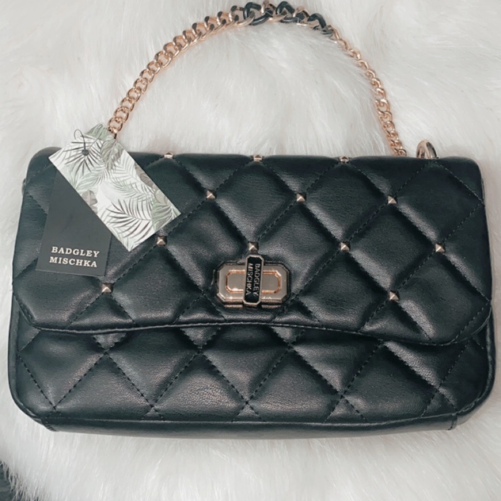 🚨BRAND NEW🚨Black and gold BADGLEY MISCHKA BAG‼️